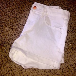 White jean shorts